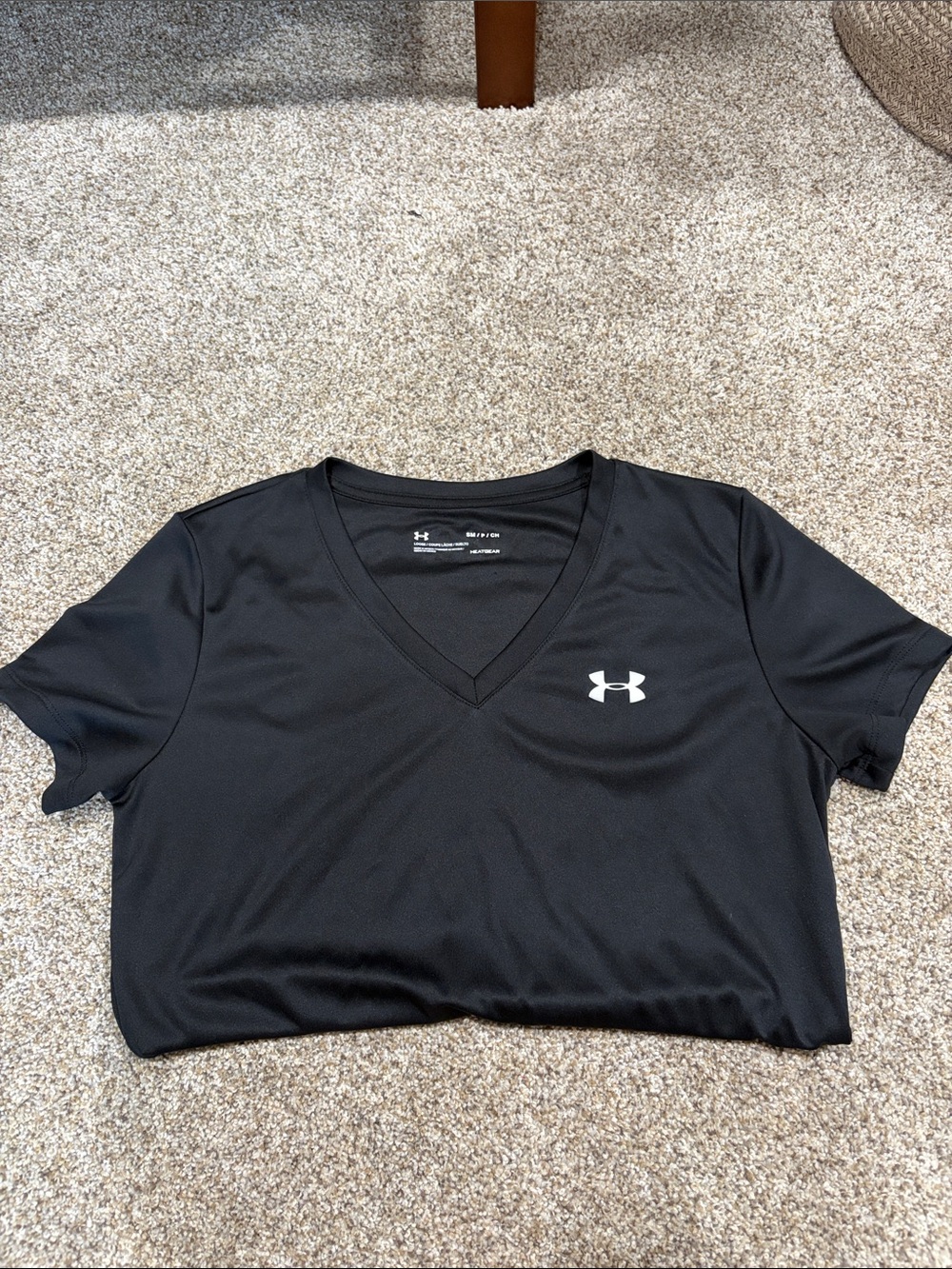 Under Armour Black V-Neck Short Sleeve Performance Tee